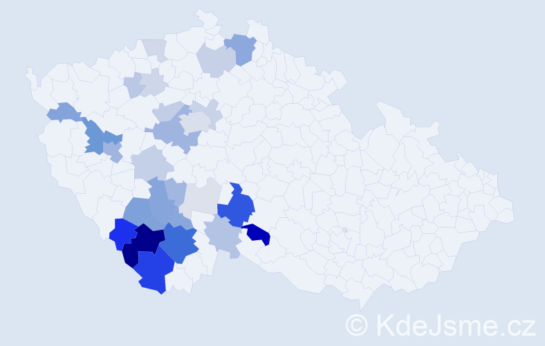 Příjmení: 'Ira', počet výskytů 124 v celé ČR