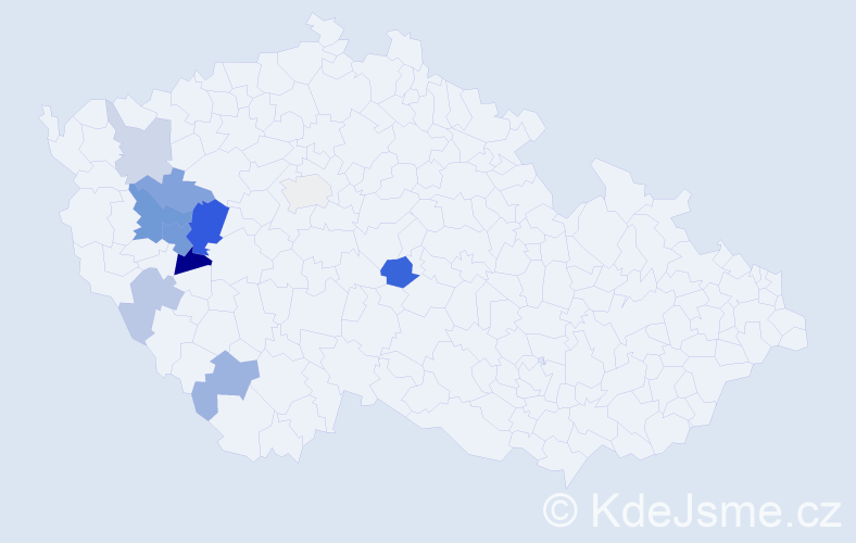 Příjmení: 'Prantnerová', počet výskytů 24 v celé ČR