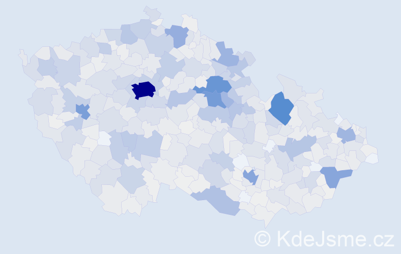 Příjmení: 'Kašpar', počet výskytů 4686 v celé ČR