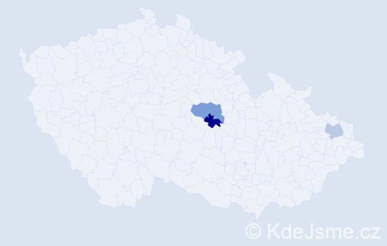 Příjmení: 'Polačeková', počet výskytů 3 v celé ČR