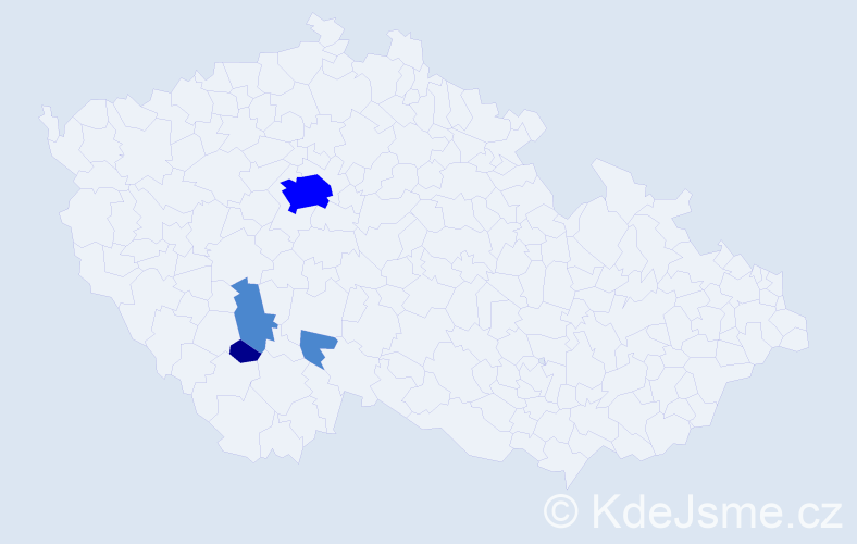 Příjmení: 'Macar', počet výskytů 7 v celé ČR