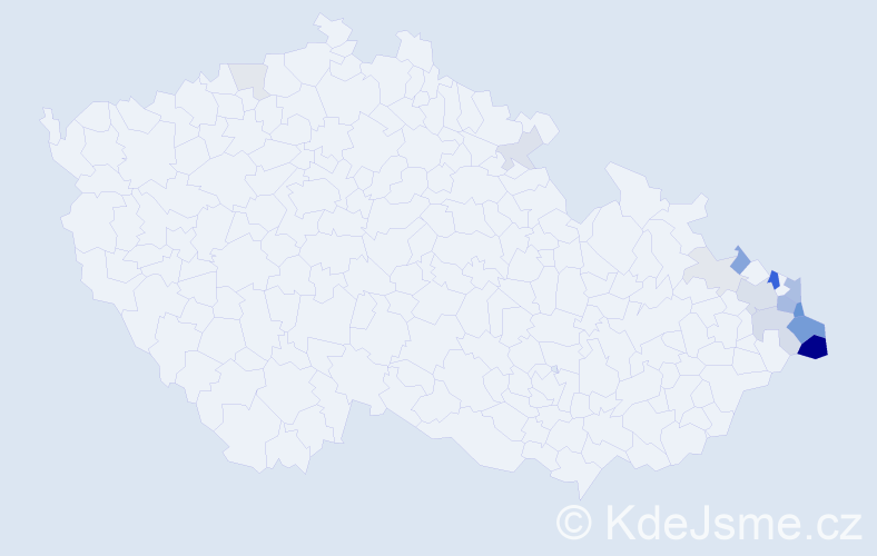 Příjmení: 'Widenková', počet výskytů 47 v celé ČR