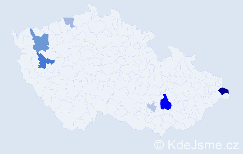 Příjmení: 'Rajčáni', počet výskytů 14 v celé ČR