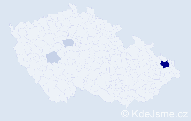 Příjmení: 'Mydlarčíková', počet výskytů 14 v celé ČR