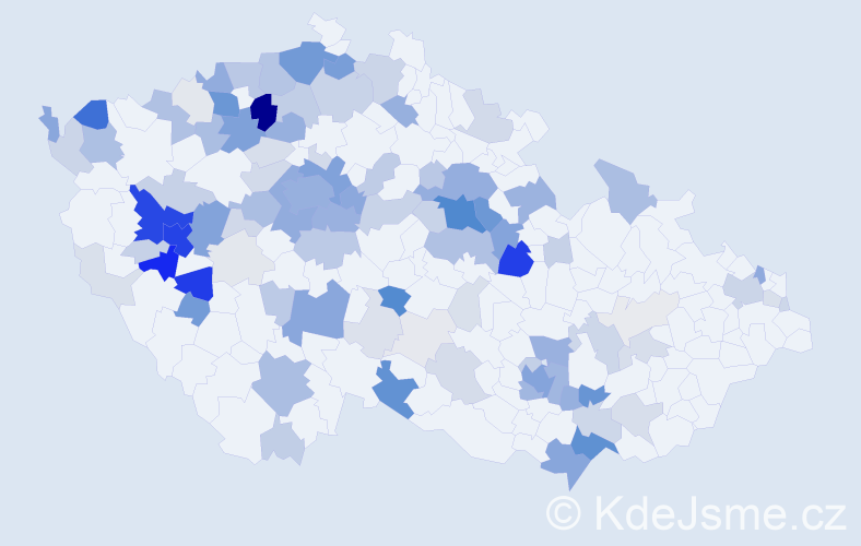 Příjmení: 'Racek', počet výskytů 473 v celé ČR
