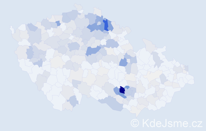 Příjmení: 'Patočková', počet výskytů 907 v celé ČR