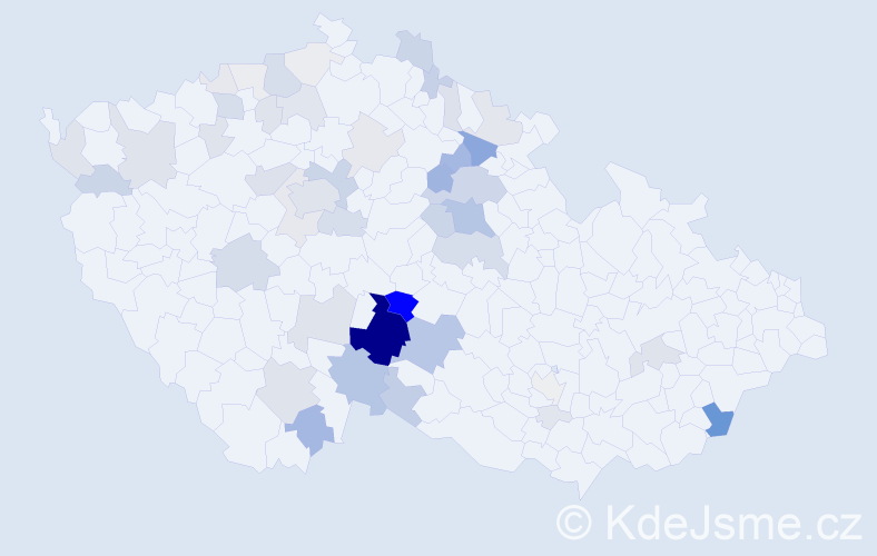 Příjmení: 'Bartoška', počet výskytů 219 v celé ČR