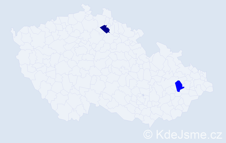 Příjmení: 'Záchel', počet výskytů 3 v celé ČR