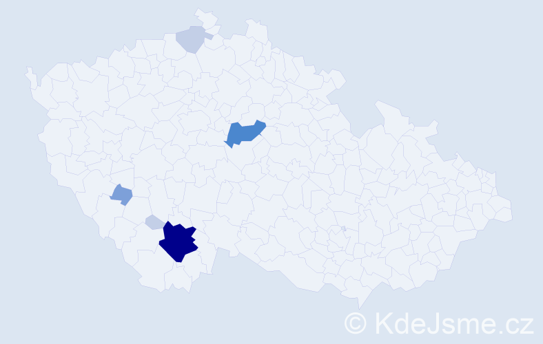 Příjmení: 'Drázdová', počet výskytů 21 v celé ČR