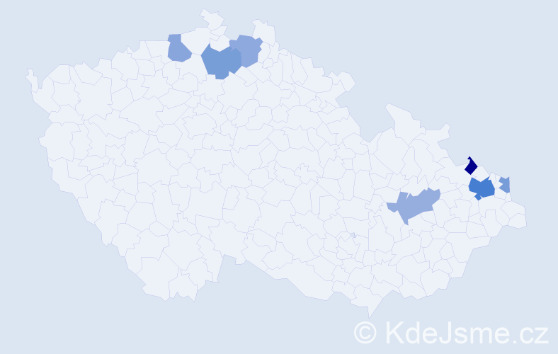 Příjmení: 'Siegmund', počet výskytů 11 v celé ČR