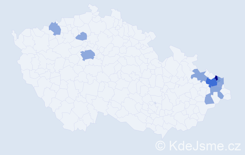 Příjmení: 'Piperek', počet výskytů 29 v celé ČR