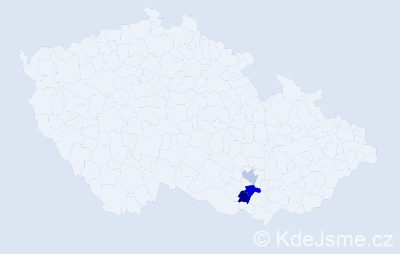Příjmení: 'Cembis', počet výskytů 5 v celé ČR