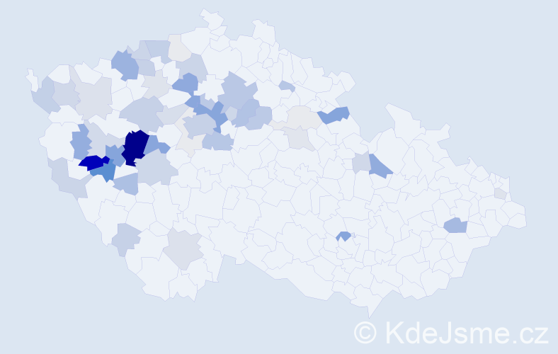Příjmení: 'Klír', počet výskytů 219 v celé ČR