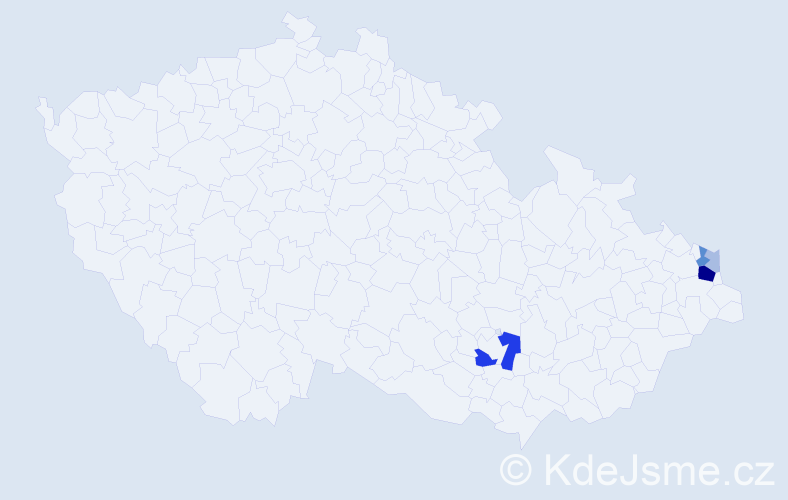 Příjmení: 'Krakowczyk', počet výskytů 15 v celé ČR