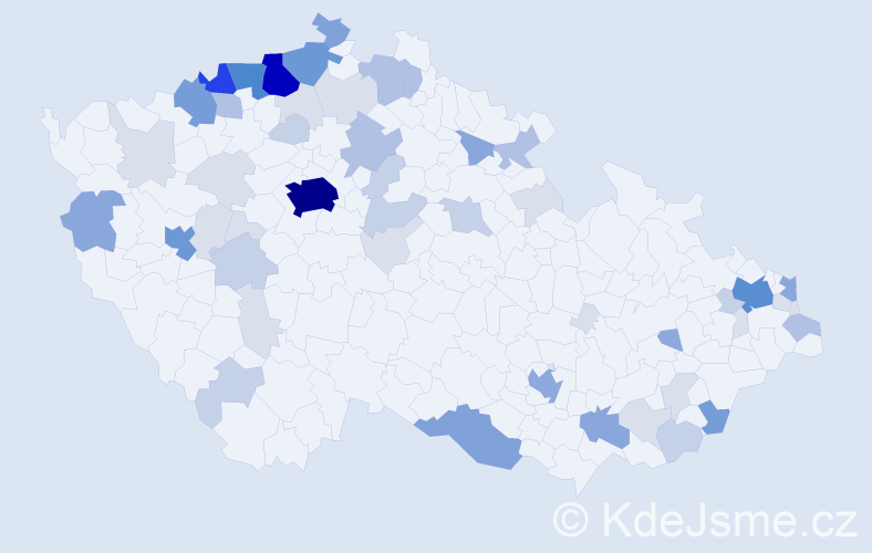 Příjmení: 'Belák', počet výskytů 199 v celé ČR