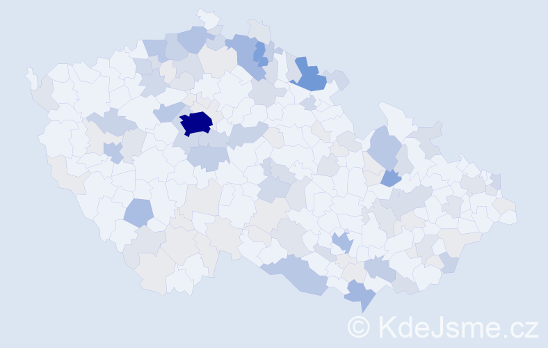 Příjmení: 'Hübner', počet výskytů 388 v celé ČR