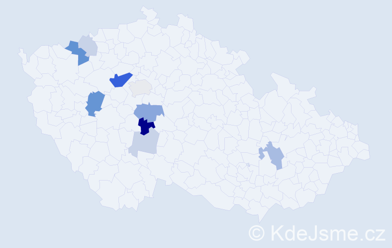 Příjmení: 'Ciplová', počet výskytů 25 v celé ČR