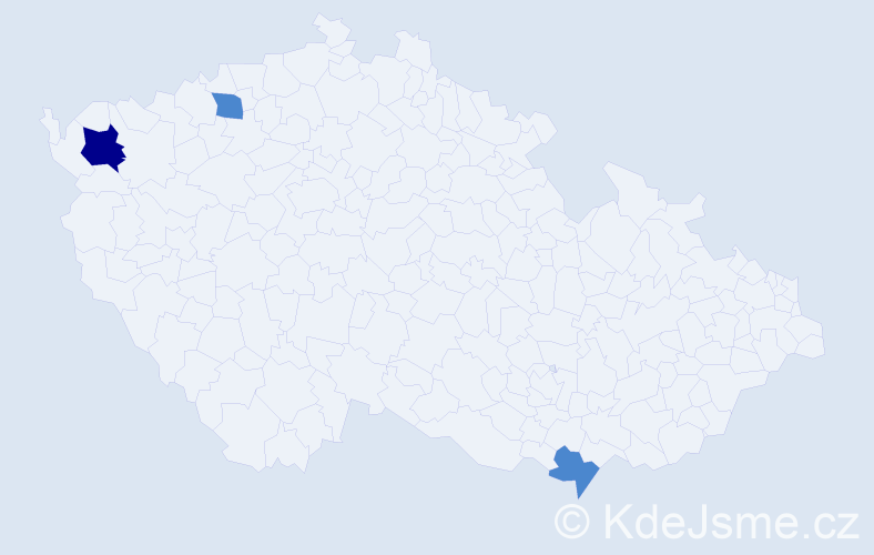 Příjmení: 'Kardian', počet výskytů 8 v celé ČR