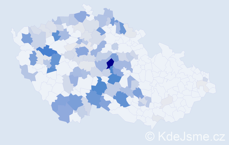 Příjmení: 'Běhounková', počet výskytů 422 v celé ČR