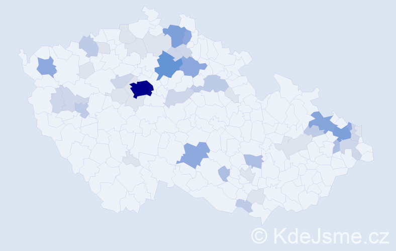 Příjmení: 'Ruta', počet výskytů 148 v celé ČR