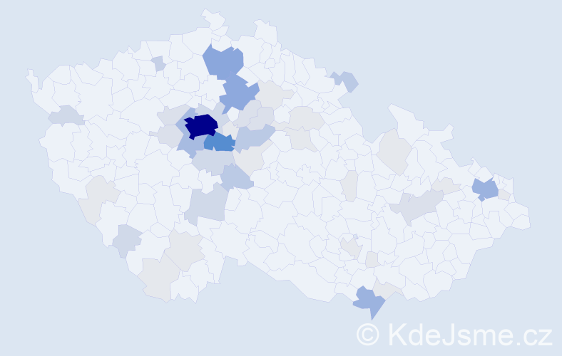 Příjmení: 'Čadil', počet výskytů 169 v celé ČR