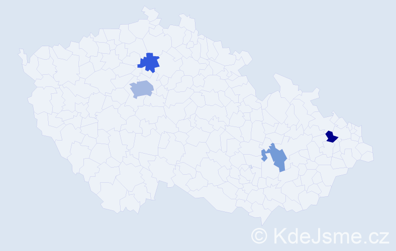 Příjmení: 'Gomezová', počet výskytů 7 v celé ČR
