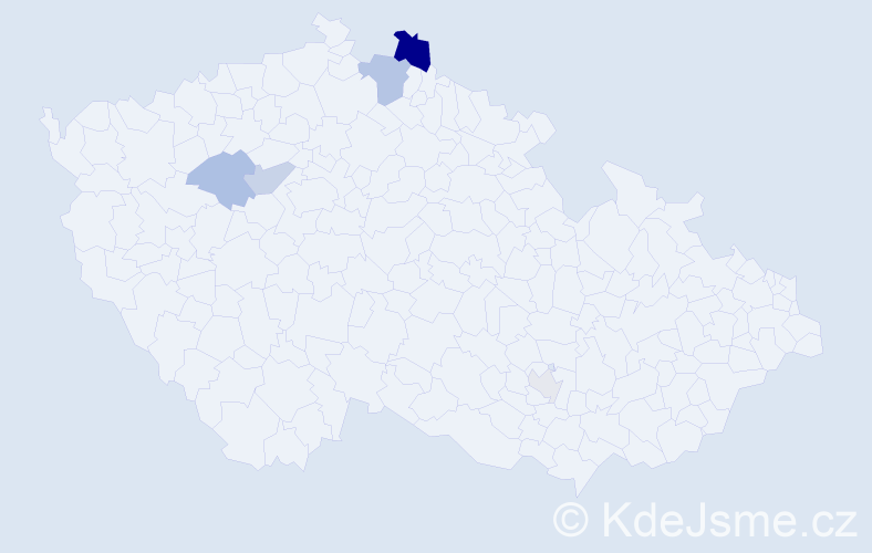 Příjmení: 'Cýrusová', počet výskytů 23 v celé ČR