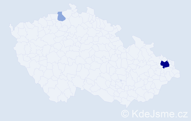 Příjmení: 'Reziová', počet výskytů 10 v celé ČR