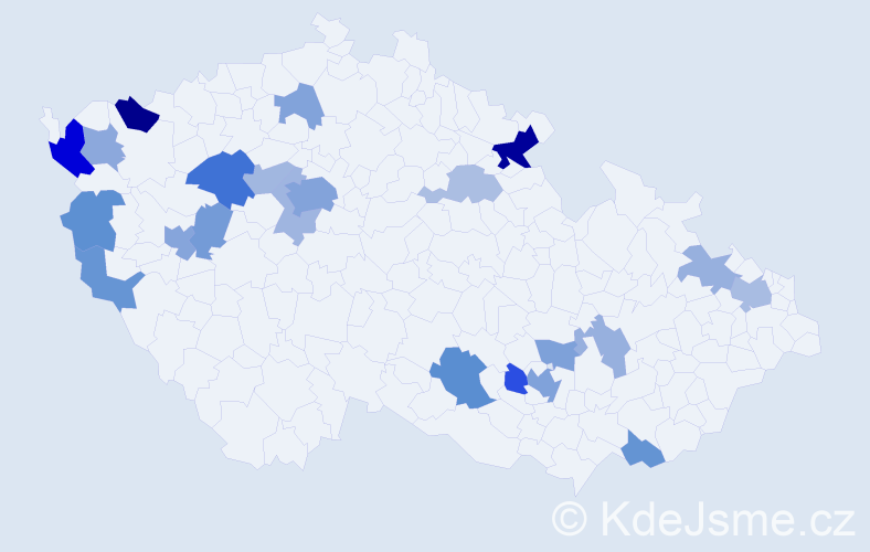 Příjmení: 'Tran Minh', počet výskytů 45 v celé ČR