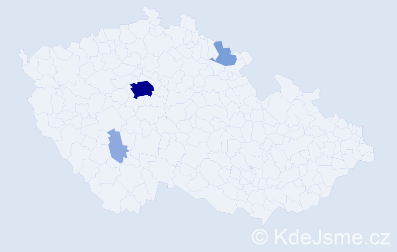 Příjmení: 'Elhenická', počet výskytů 10 v celé ČR