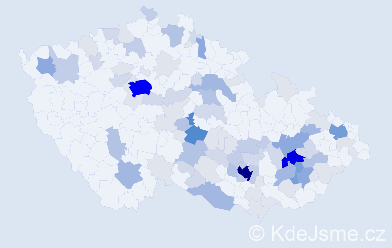 Příjmení: 'Stojanová', počet výskytů 295 v celé ČR