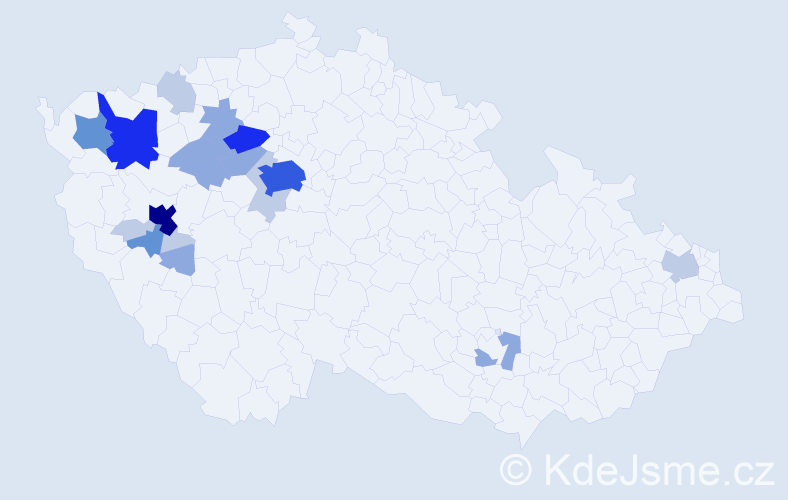 Příjmení: 'Čivišová', počet výskytů 53 v celé ČR