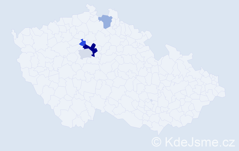 Příjmení: 'Zelisko', počet výskytů 8 v celé ČR