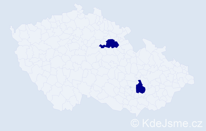 Příjmení: 'Erdenebaatar', počet výskytů 2 v celé ČR