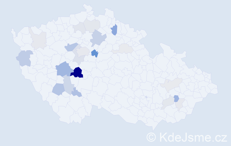 Příjmení: 'Hodouš', počet výskytů 62 v celé ČR