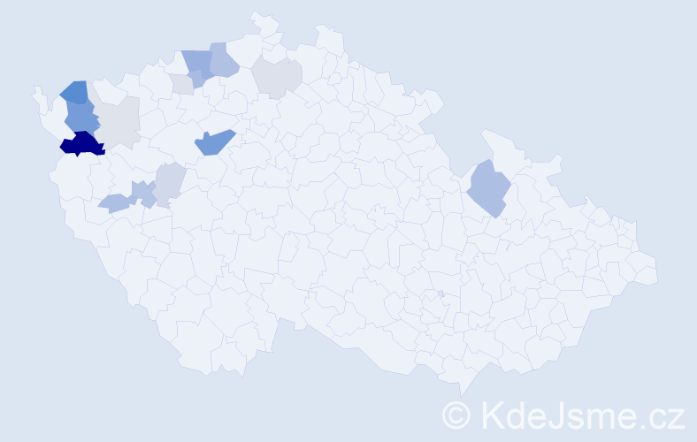 Příjmení: 'Krišta', počet výskytů 49 v celé ČR