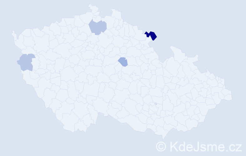 Příjmení: 'Zuzulová', počet výskytů 8 v celé ČR