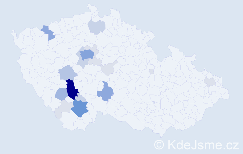 Příjmení: 'Máška', počet výskytů 69 v celé ČR