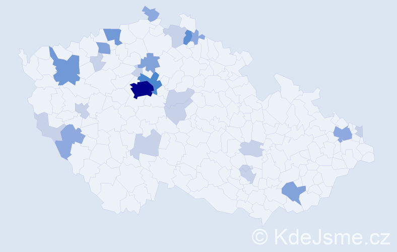 Příjmení: 'Tischer', počet výskytů 60 v celé ČR