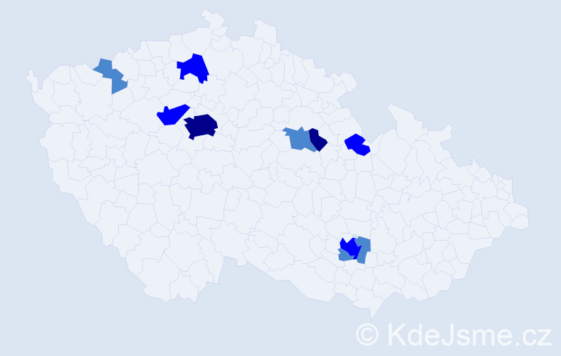 Příjmení: 'Kukharchuk', počet výskytů 17 v celé ČR