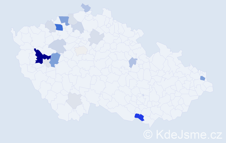 Příjmení: 'Tipanová', počet výskytů 47 v celé ČR
