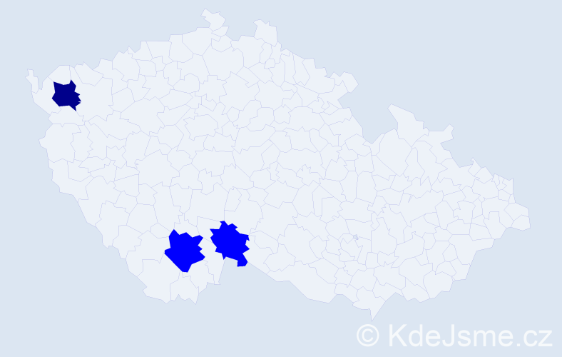 Příjmení: 'Czendreyová', počet výskytů 4 v celé ČR