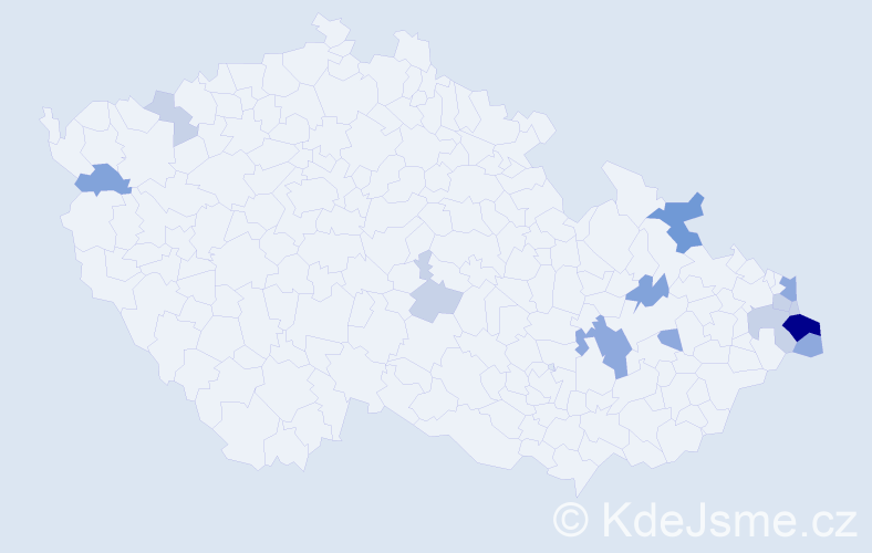 Příjmení: 'Fuják', počet výskytů 35 v celé ČR