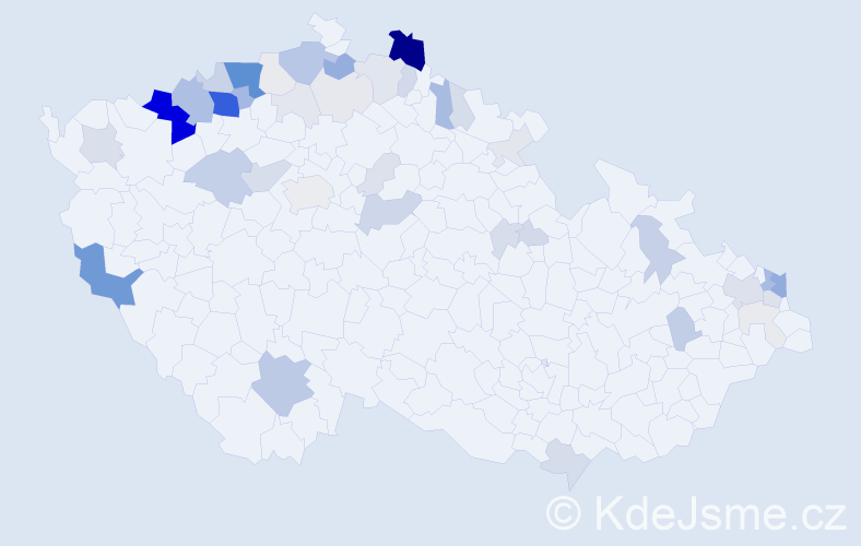 Příjmení: 'Faková', počet výskytů 173 v celé ČR