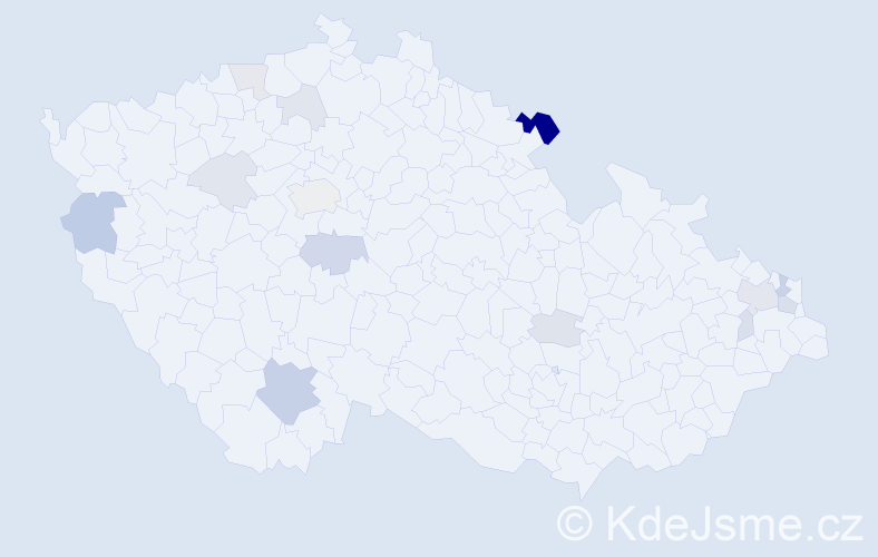 Příjmení: 'Brutovská', počet výskytů 33 v celé ČR