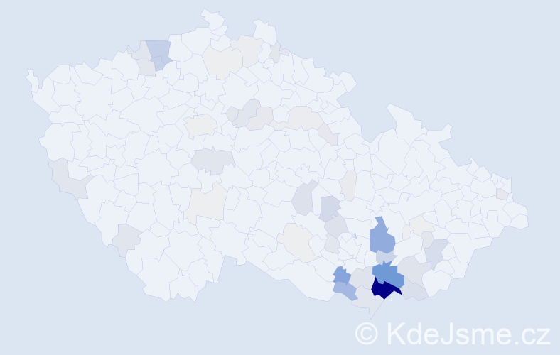 Příjmení: 'Chludil', počet výskytů 243 v celé ČR