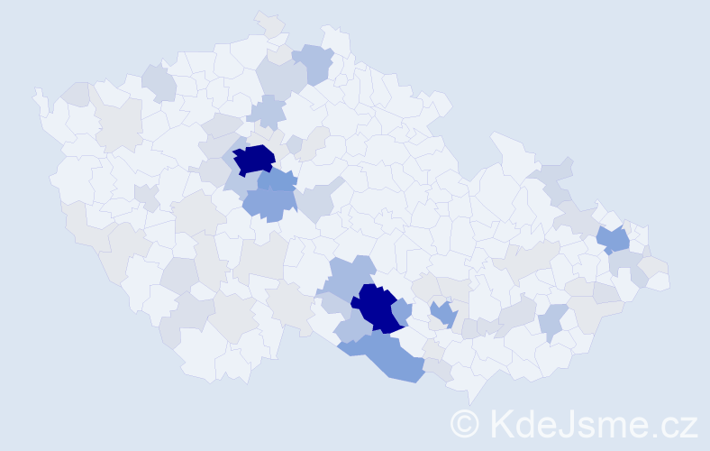 Příjmení: 'Vejmelková', počet výskytů 267 v celé ČR