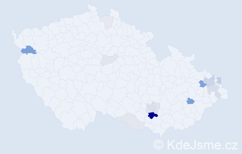 Příjmení: 'Schönwälder', počet výskytů 44 v celé ČR