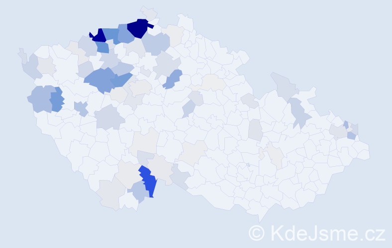 Příjmení: 'Nistor', počet výskytů 377 v celé ČR