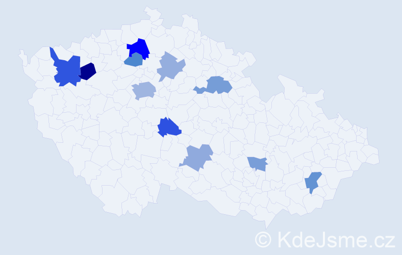Příjmení: 'Batjargal', počet výskytů 23 v celé ČR